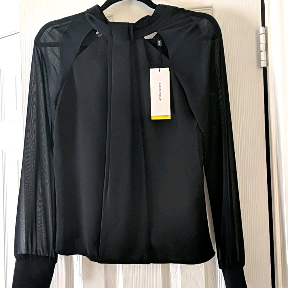 Black easy flowing shirt, karen millen